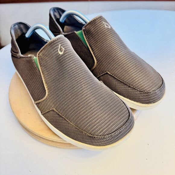 Olukai Mens Nohea Mesh Brown Slip On Loafer Boat Shoes Size 11 Comfort Casual - Picture 2 of 6